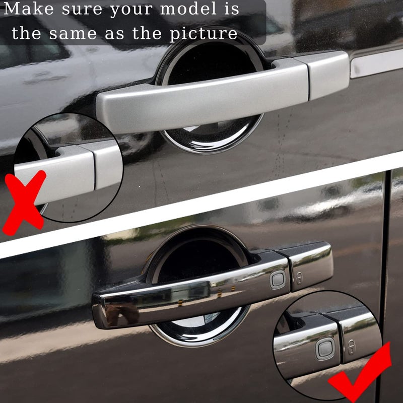YUECHI Gloss Black Door Handle Cover Trim for Land Rover Range Rover Sport 2010-2013 / Discovery 4 LR4 2009-2016 with 4 Smart Keyhole - Image 2